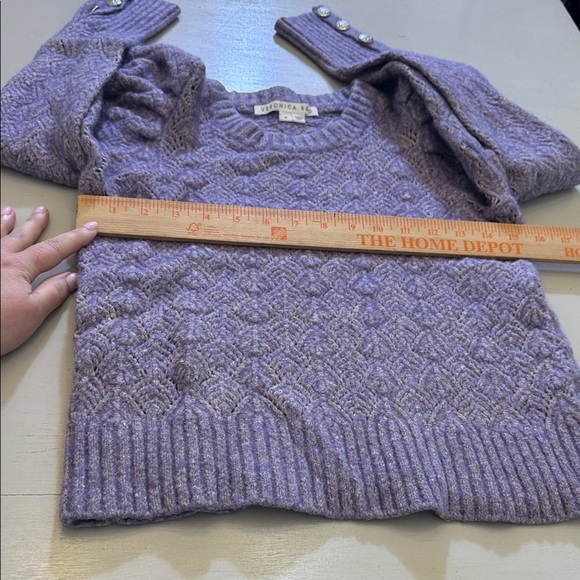 Veronica Beard Nova Puff-Sleeve Sweater Size Medium - Picture 10 of 14